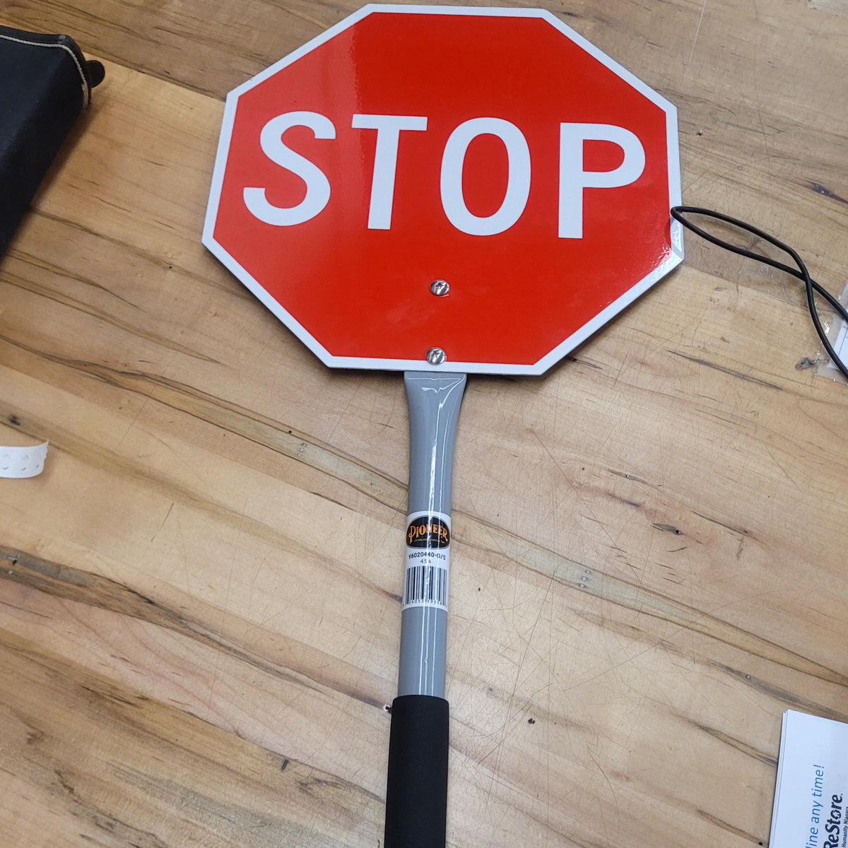 Pioneer Double-Sided STOP/SLOW Sign with Handle