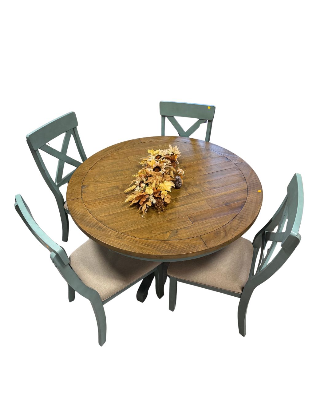 Rustic Farmhouse 5-Piece Round Dining Set