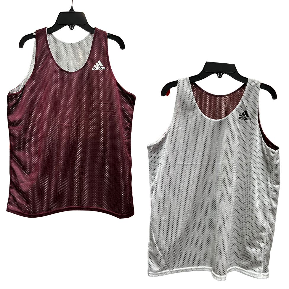 ADIDAS Reversible Athletic Tank - Plum & White - Youth