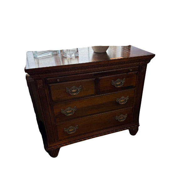 Traditional Dark Wood Queen Bedroom Set – 3 Pieces
