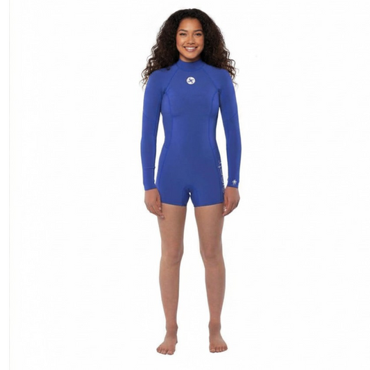 Summer Seas 2/2 L/S One Piece - Bright Blue
