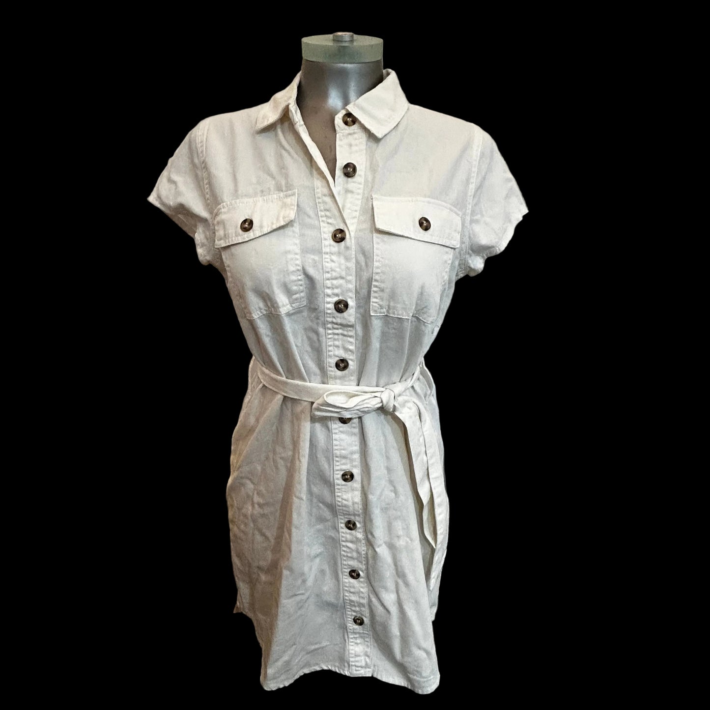 Ivry Day White Shirt Dress - Sz S
