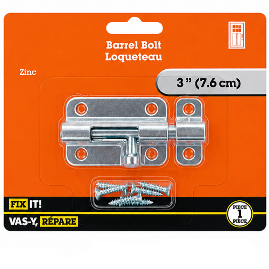 3" Zinc Barrel Bolt – Door & Gate Latch