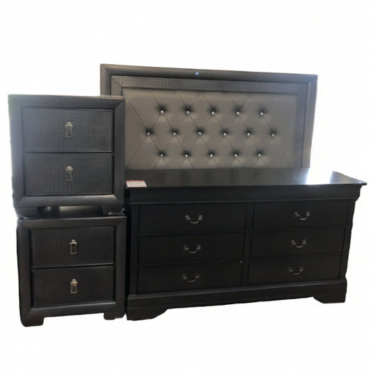 4 Piece Grey Queen Bed Set