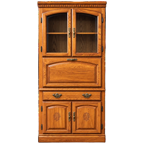 Solid Oak Display & Storage Cabinet