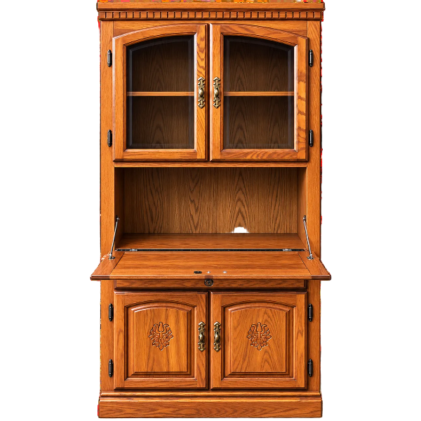 Solid Oak Display & Storage Cabinet