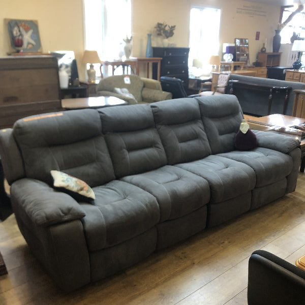 Modern Gray 4-Seat Reclining Sofa