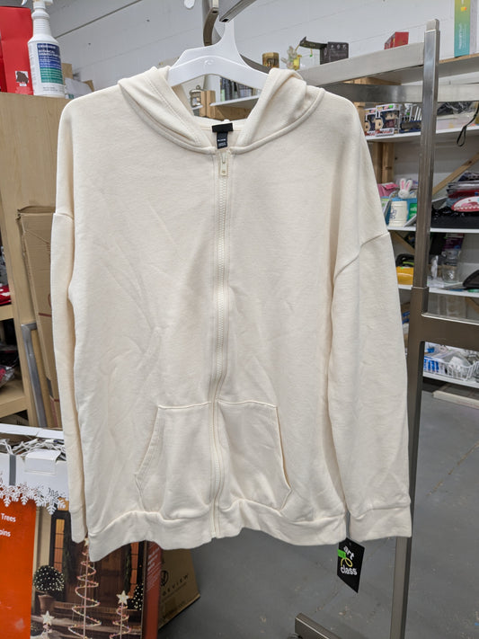 Cream Zip up Hoodie