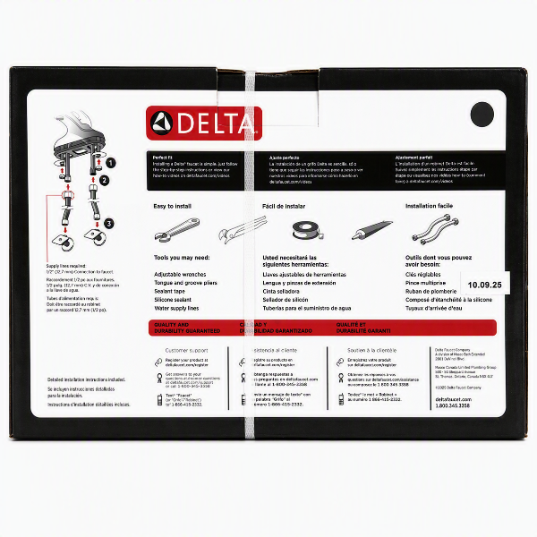 Delta Foundations Single-Handle 4" Centerset Bathroom Faucet – Chrome