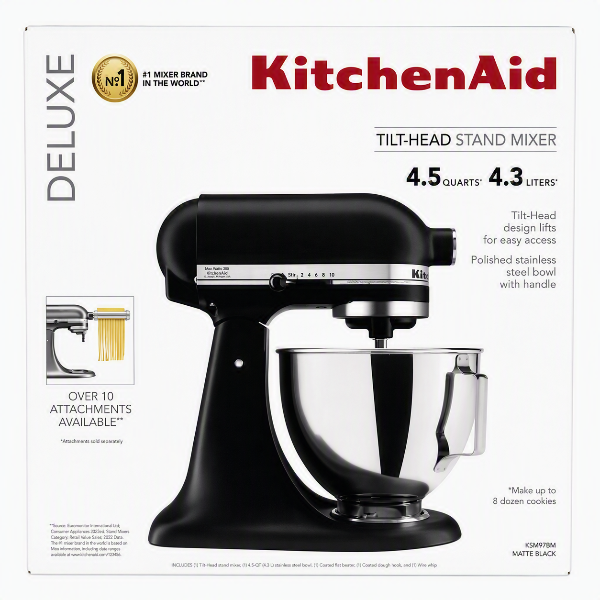 KitchenAid 4.5 QT Deluxe Stand Mixer with Tilt Head
