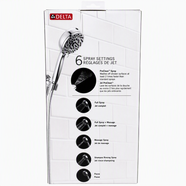 Delta ProClean 6 Setting Spray Hand Shower - Chrome