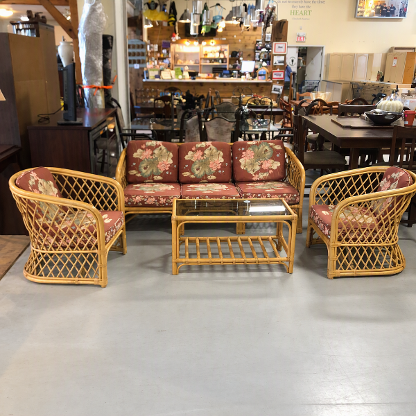 Rattan 4-Piece Patio Set