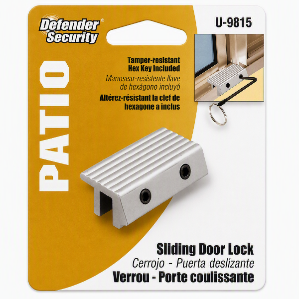 Defender Security Patio Sliding Door Lock & Window Lock (U-9815)