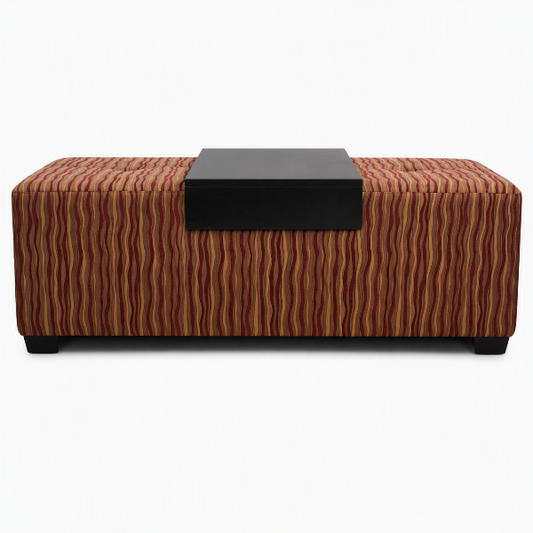Modern Patterned Ottoman with Integrated Table