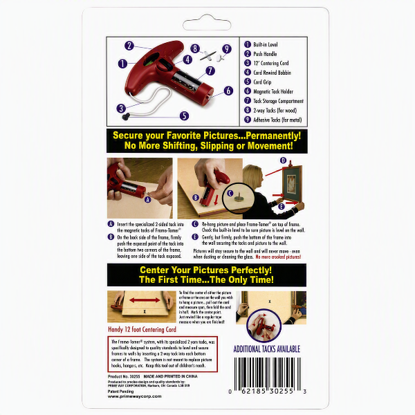 Frame-Tamer and Replacement Tacks