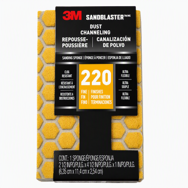 3M™ SandBlaster™ Ultra Flexible Sanding Sponge – 220 Fine Grit