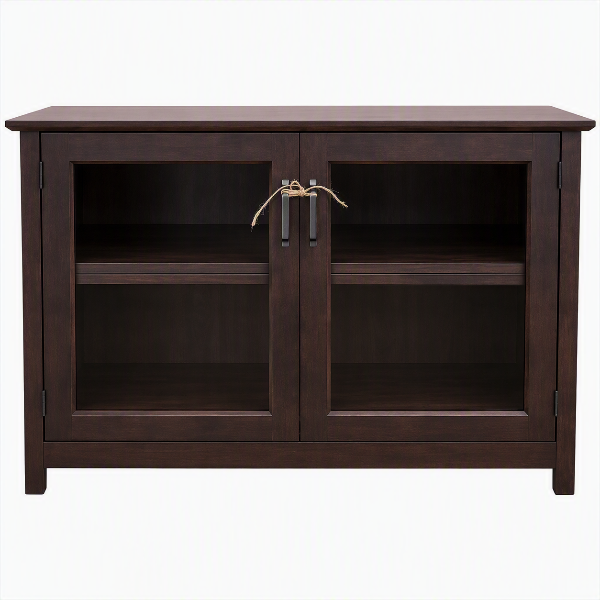 Dark Wood TV Stand & Storage Cabinet