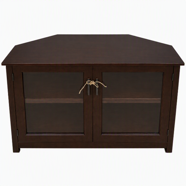 Dark Wood TV Stand & Storage Cabinet