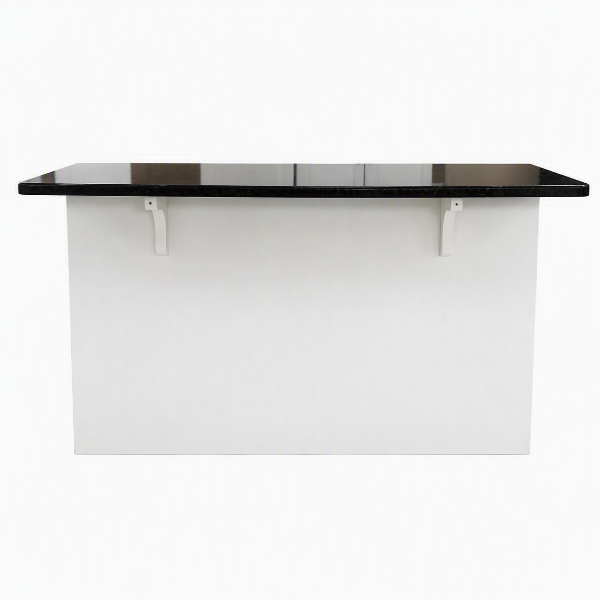 White Kitchen Island with Granite Countertop