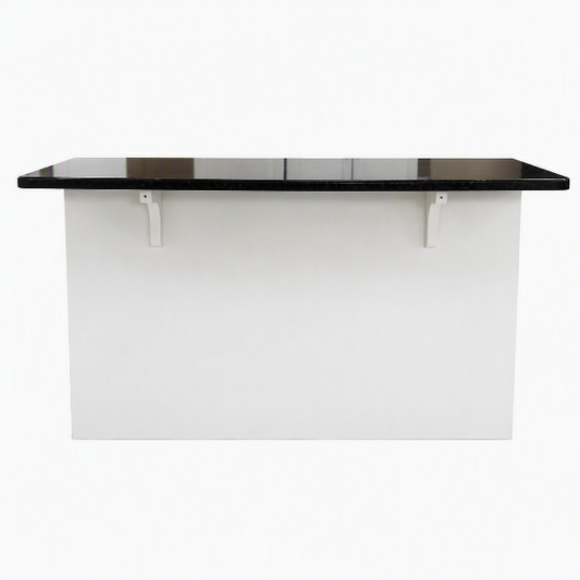 White Kitchen Island with Granite Countertop