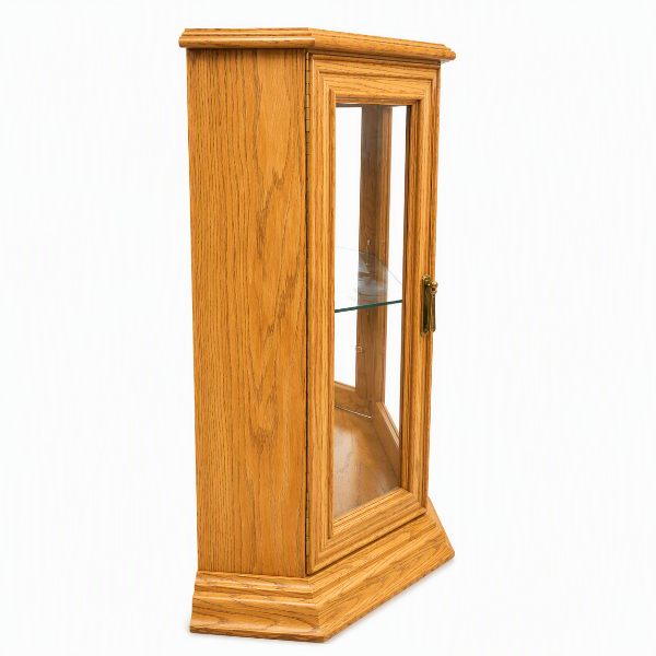 Golden Oak Curio Display Cabinet
