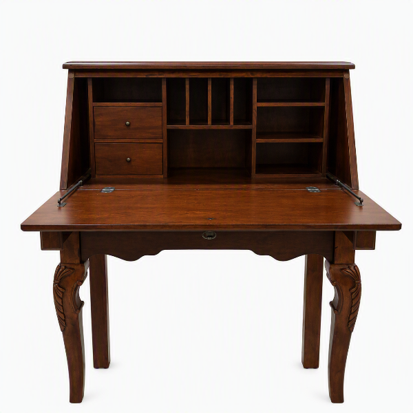 Vintage Antique-Style Wooden Secretary Writing Desk