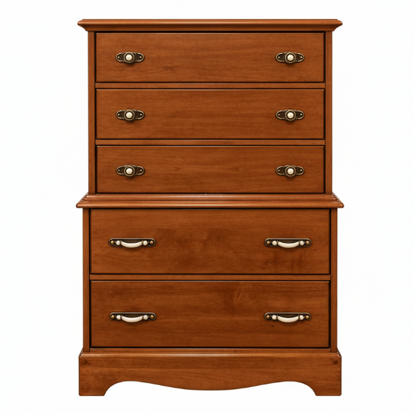 Classic Solid Wood 5-Drawer Dresser