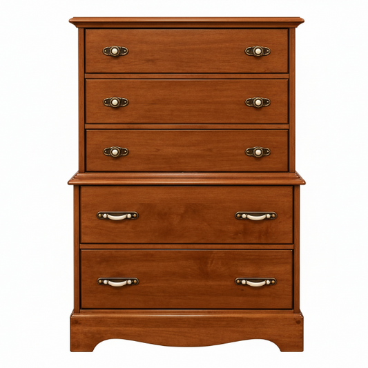 Classic Solid Wood 5-Drawer Dresser