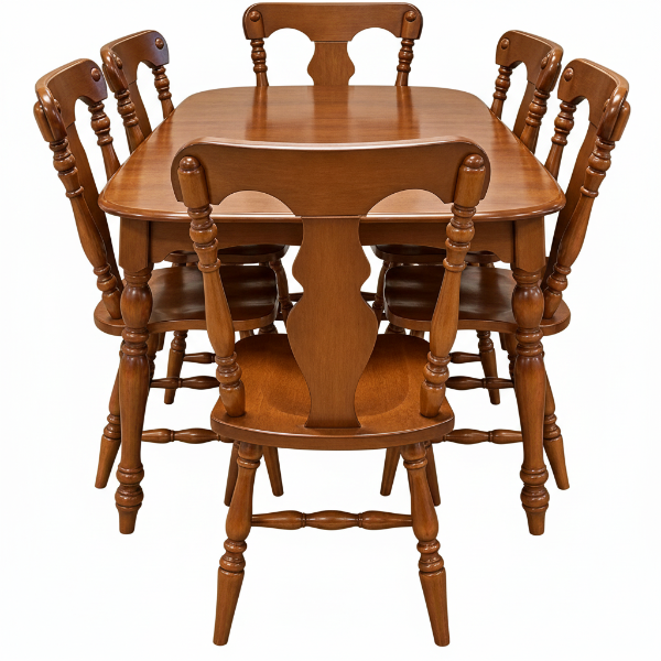 Classic Wooden Dining Table & Chair Set