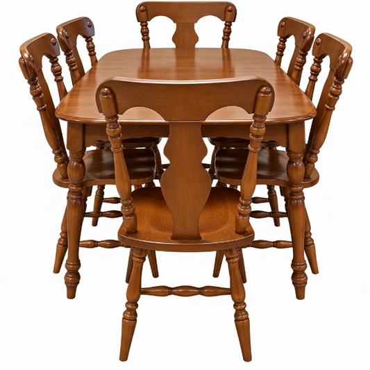 Classic Wooden Dining Table & Chair Set