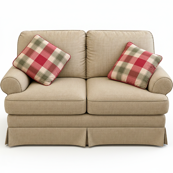 Classic Plaid UpholsteredLoveseat
