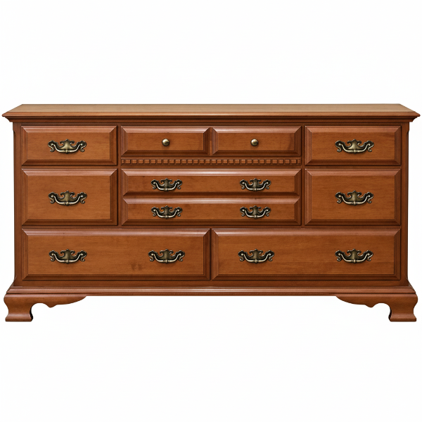 Classic Vintage-Style 9-Drawer Dresser