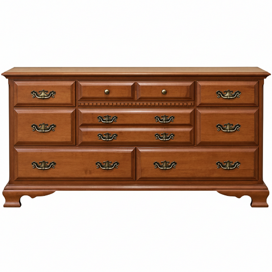 Classic Vintage-Style 9-Drawer Dresser
