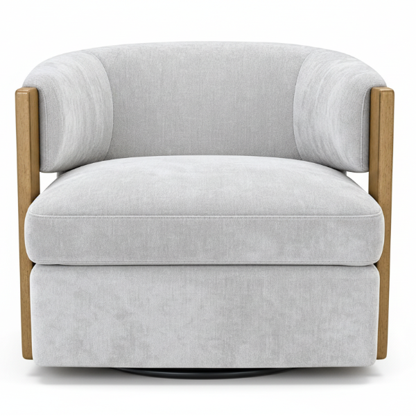 FAB BEIGE SWIVEL CHA — L26-5