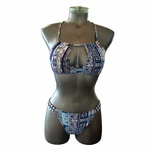 O’Neill Patchwork Floral Blue Bikini - SMALL - (N1)