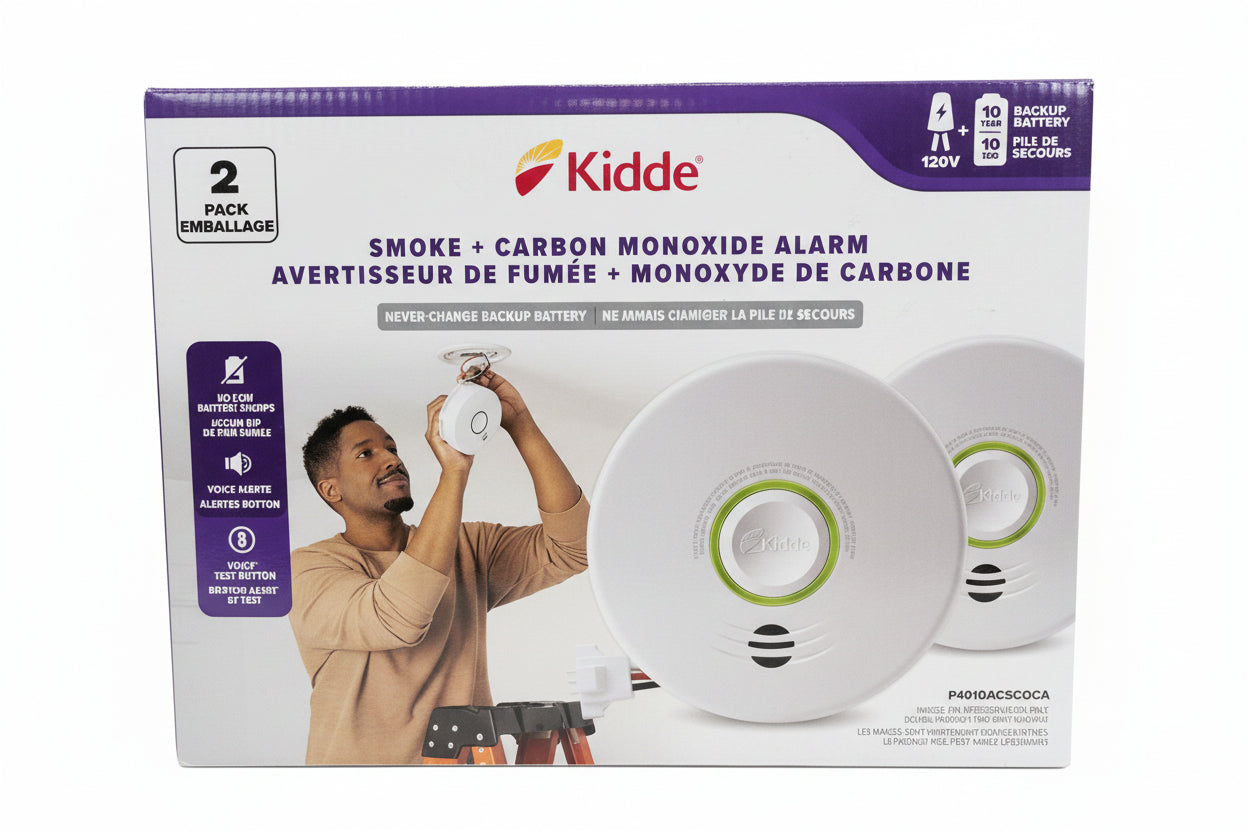 KIDDIE SMOKE AND CARBON MONOXIDE DETECTOR - 2 PACK