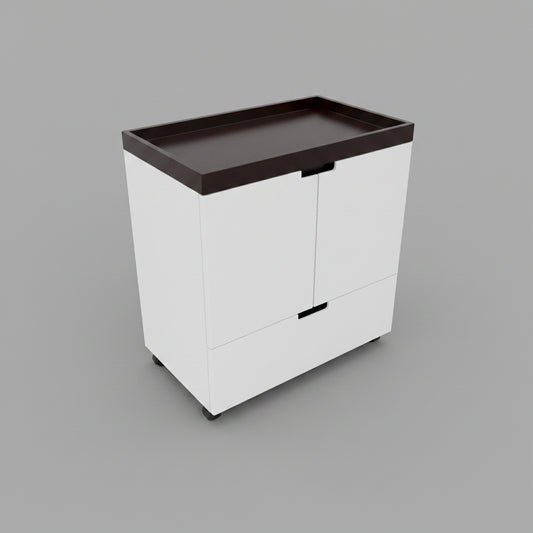 MODERN 3 DRAWER CABINET WITH DOUBLE DOORS