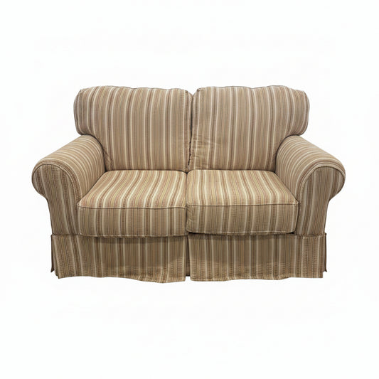 BEIGE STRIPE LOVESEAT