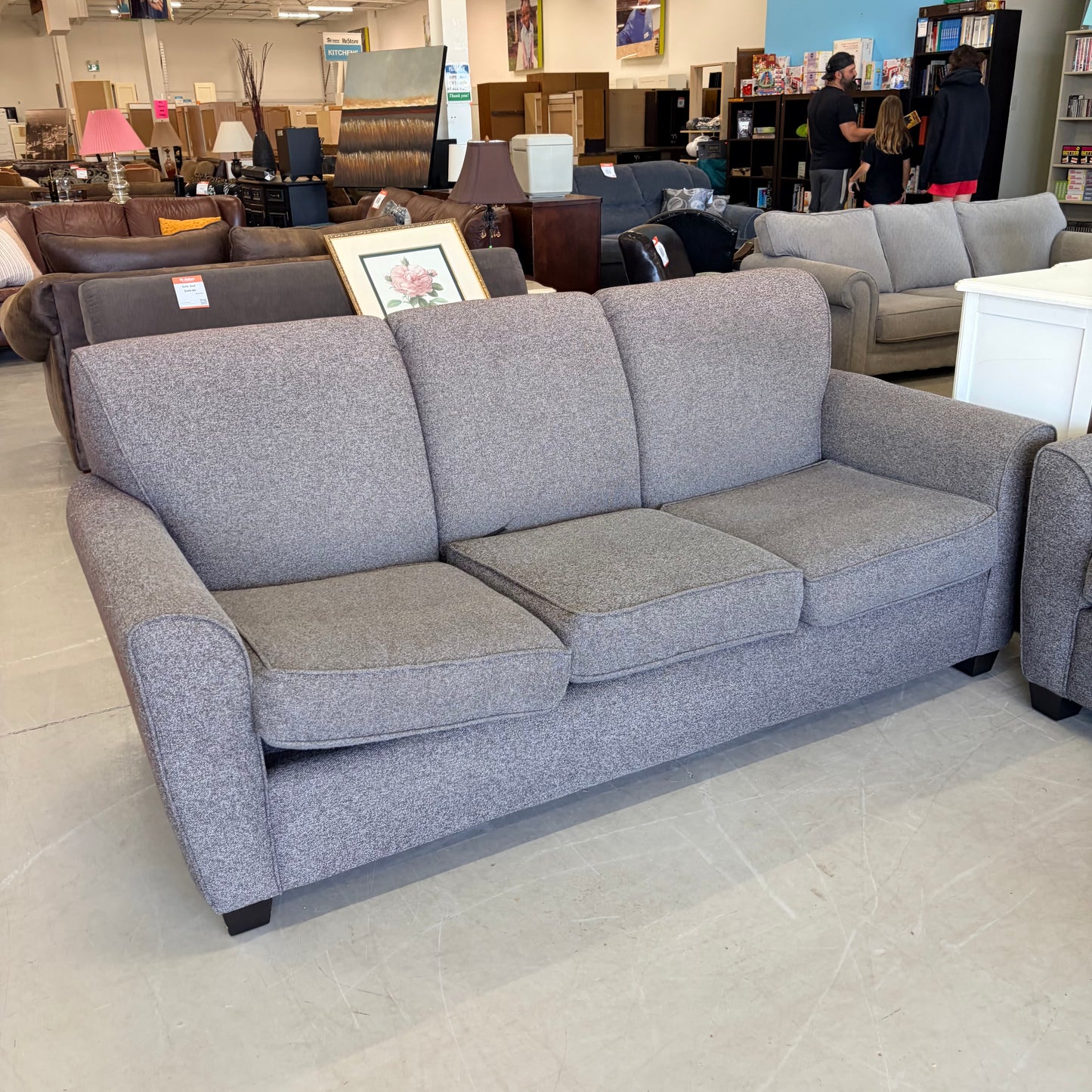 GREY 3 SEATER SOFA
