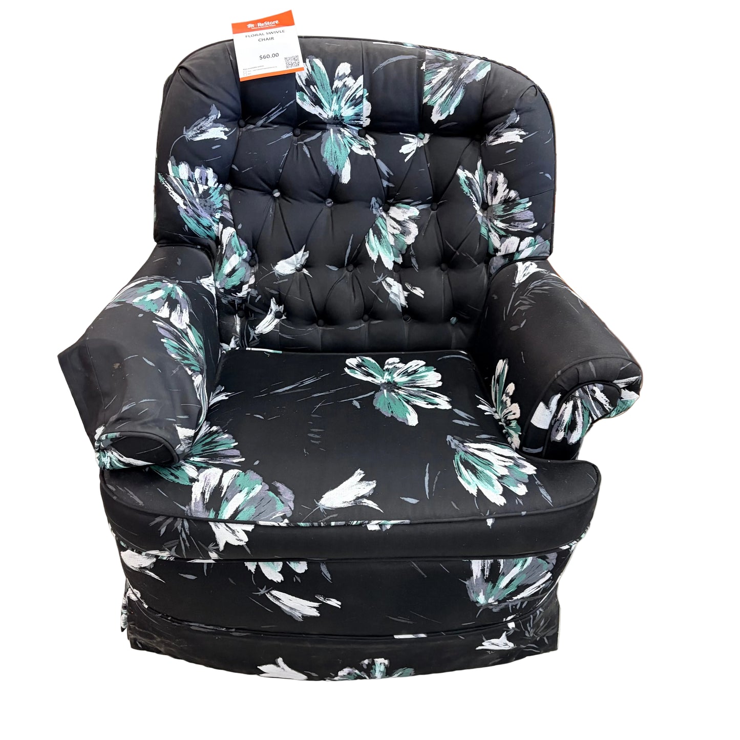 FLORAL SWIVEL CHAIR