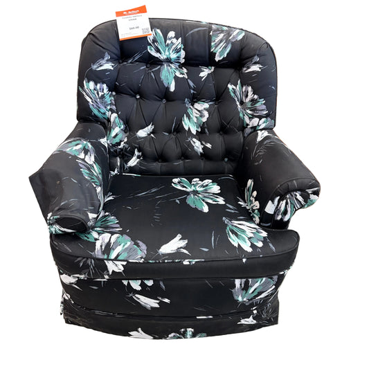 FLORAL SWIVEL CHAIR