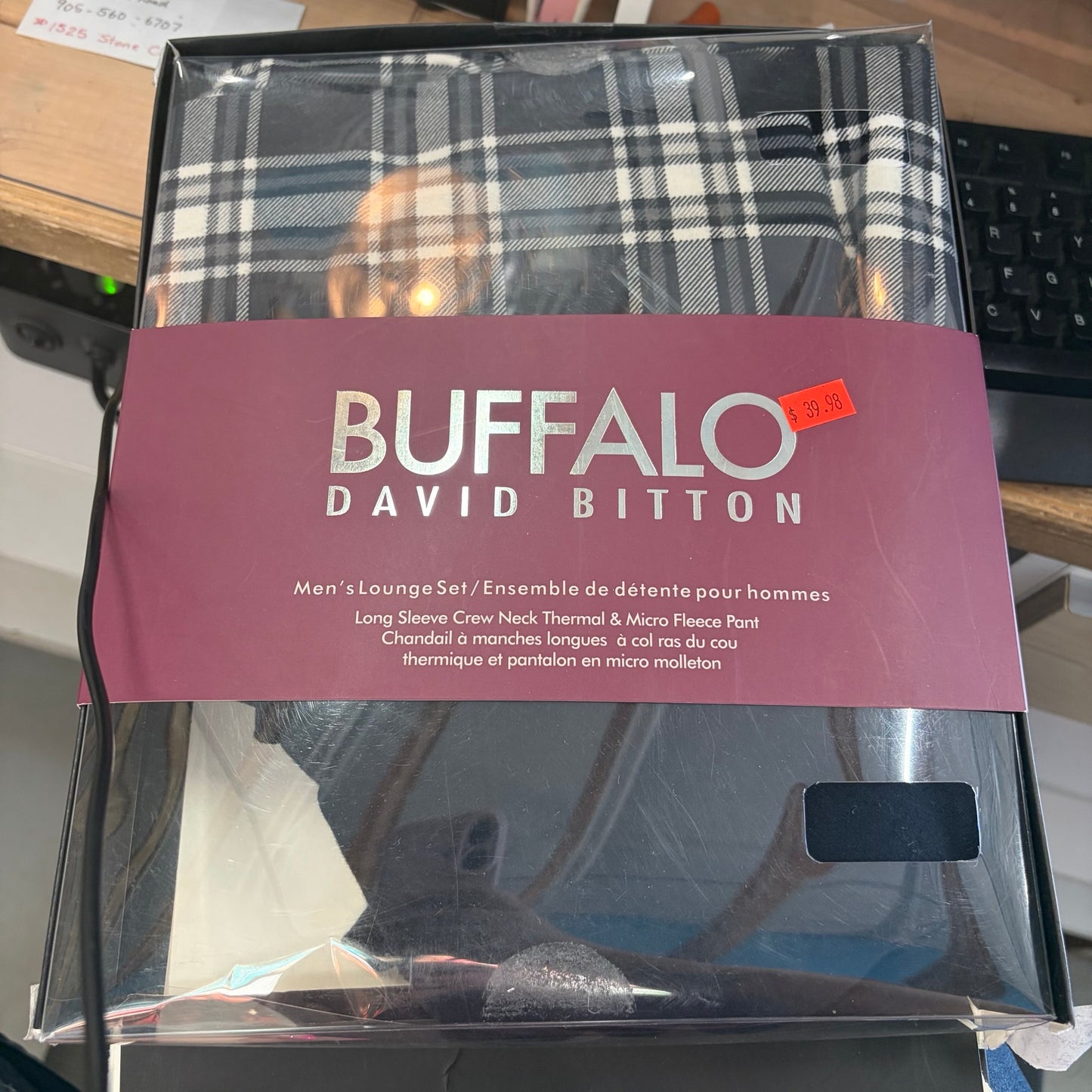 BUFFALO DAVID BITTON MENS LOUNGE SET SZ LG