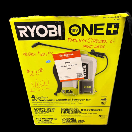RYOBI ONE+ 18V Backpack Chemical Sprayer