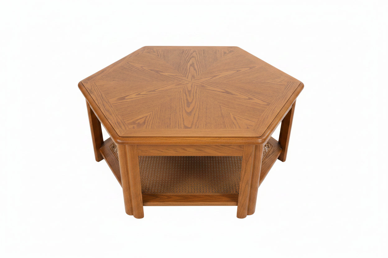 OAK HEXAGON TABLE