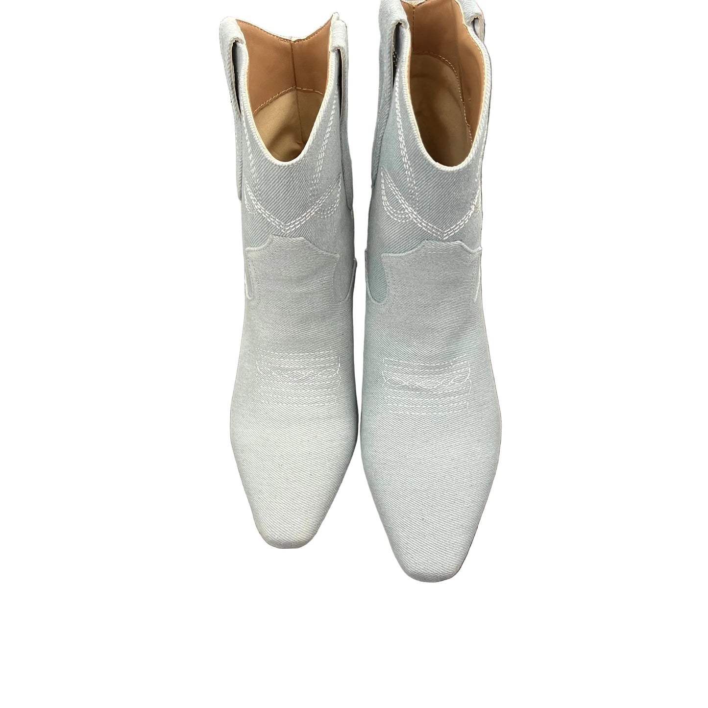 Baby Blue Cowboy Boot Heels - Size 10