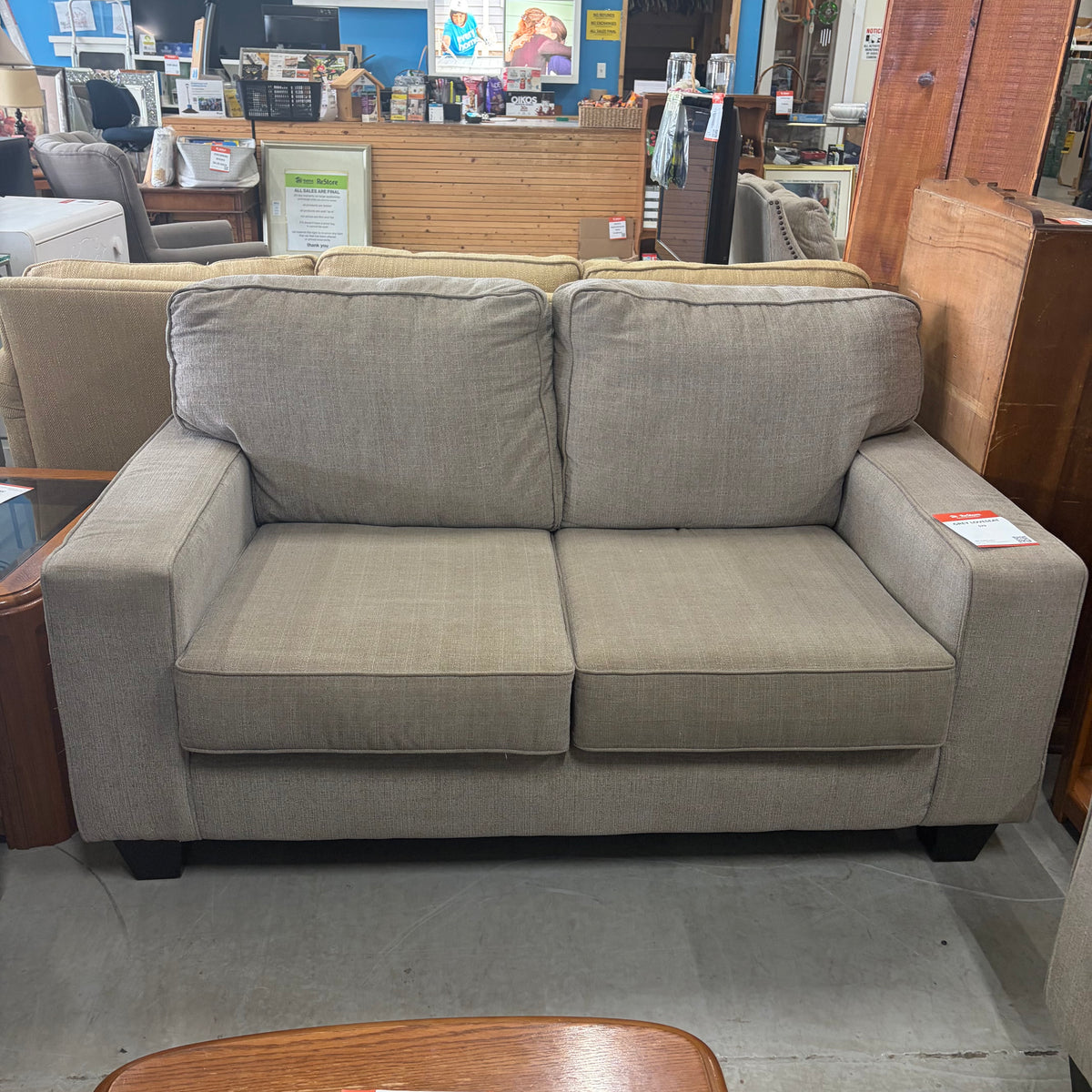 GREY LOVESEAT