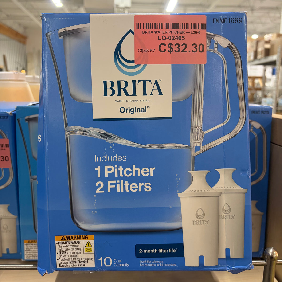 BRITA WATER PITCHER — L26-6