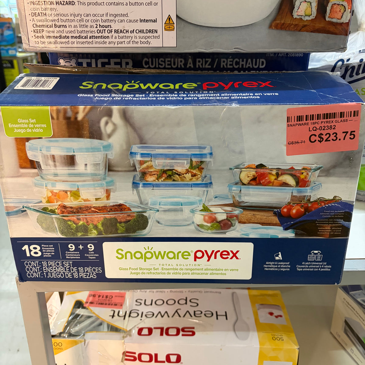 SNAPWARE 18PC PYREX GLASS — L26-6