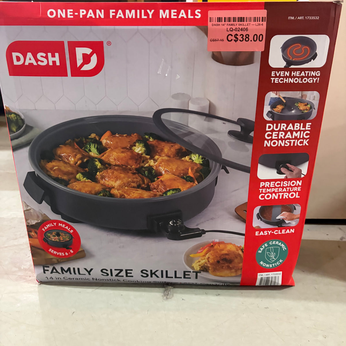 DASH 14" FAMILY SKILLET — L26-6