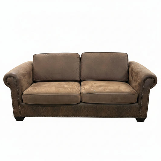 BROWN SUEDE COUCH